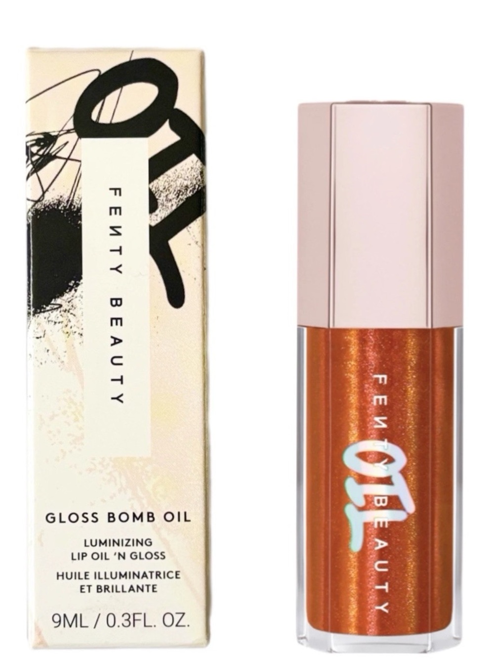 Fenty Beauty Gloss Bomb Oil Luminizing Lip Oil ‘N Gloss “Fro$ted Bunz 05” 0.3oz